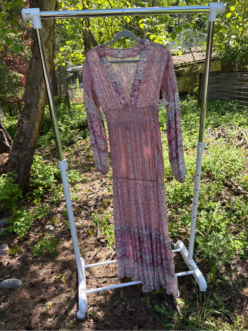 Billabong Pink Floral Boho Maxi Dress